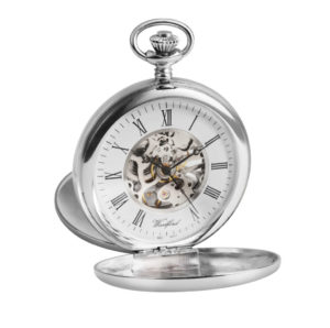 PJ109 Silver Pocket Watch open