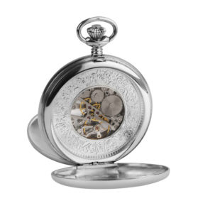 PJ110 Silver Pocket Watch Back