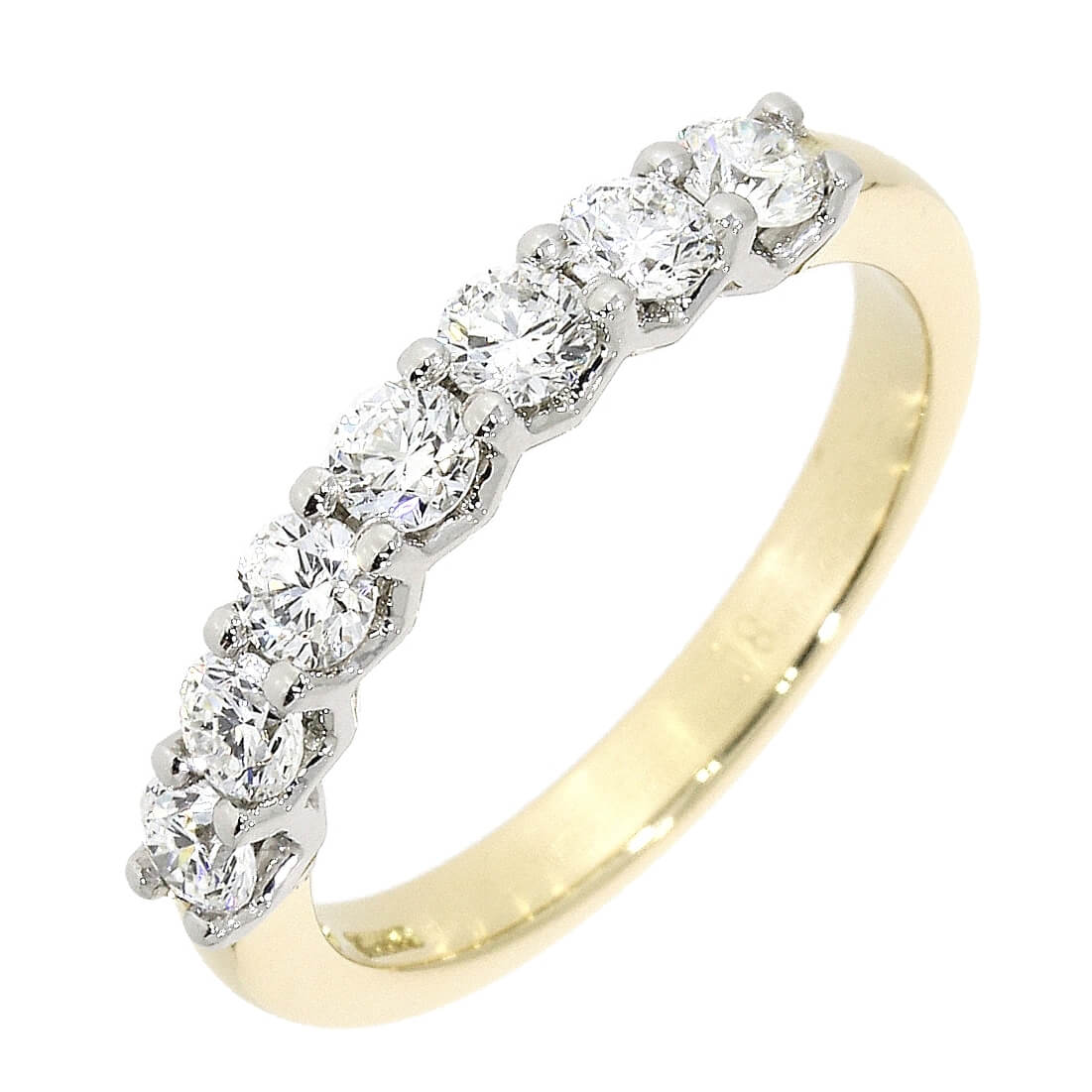 Diamond 7 Stone V Collet Eternity Ring