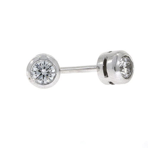 Diamond Solitaire Rubover Studs 0.30ct