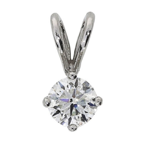 Dia Solitaire 0.50ct Fred Ullman Pendant 13161 Front White 1