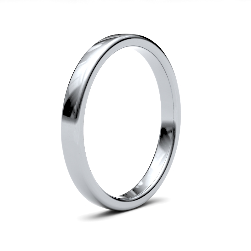 18ct Wg 2.5mm Sc Ag Wedd Med 1