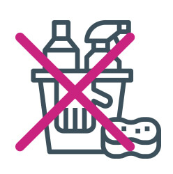 How To Care For Your Jewellery Avoid Cleaning Products Icon
