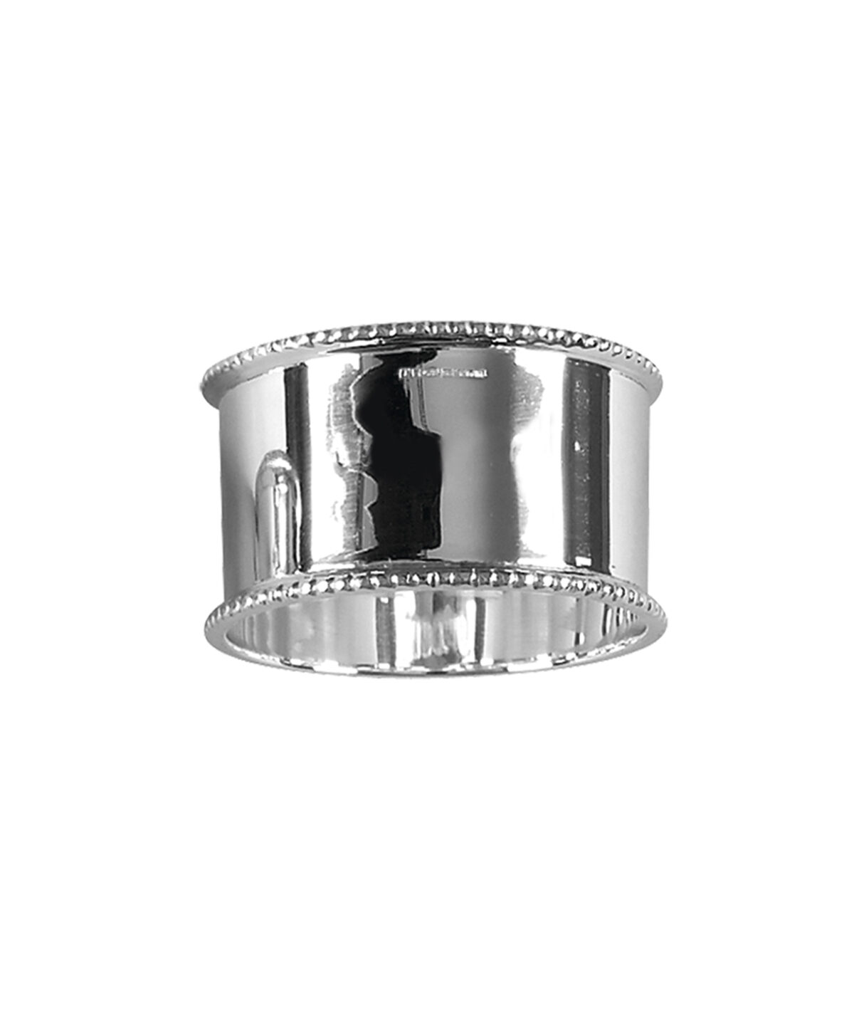 Sterling Silver Napkin Ring with Beaded Edge Michael Lynes Specialist